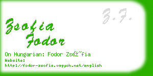 zsofia fodor business card